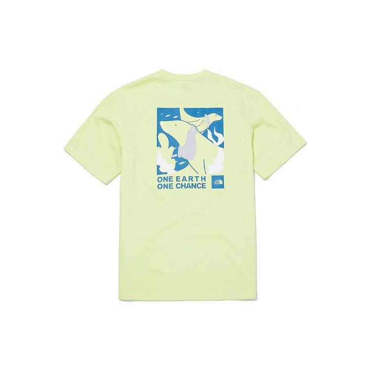 THE NORTH FACE T Shirt Unisex Light Yellow NT7UM10N