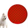 Dog Slow Eat Mat Silicone Feeding Cushion for Pets 3Pcs Red Round Style