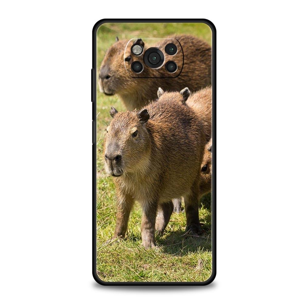 Cute Capybara For Xiaomi Poco X5 Pro Phone Case For Poco X4 X3 NFC F5 Pro F4 F3 GT M5 M4 Pro 5G M3 C51 C50 C55 Silicone Cover