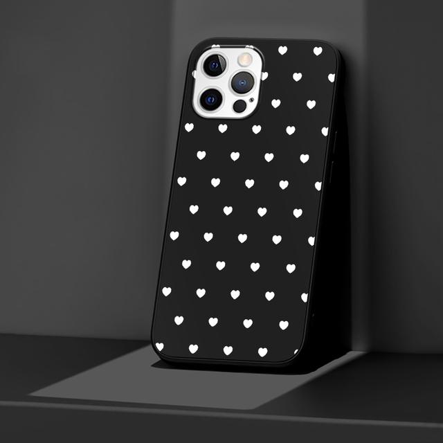 Чехол Love Heath для Apple Iphone 14 11 13 12 Pro Max Xr 7 8 +Se 2020 Xs 6 6s Plus 5 5S, милый роскошный черный силиконовый чехол для телефона