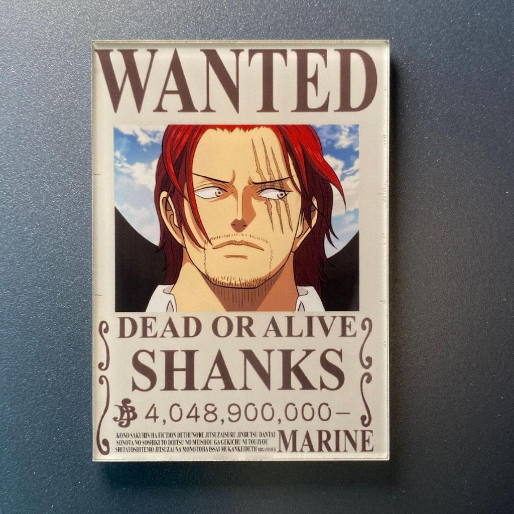 Creative One Piece Wanted Poster Magnet - Anime Cartoon Fridge Decor & Message Sticker