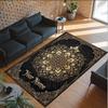 Mandala Theme Crystal Velvet Floor Rug Personalized Custom Name Text Warm Carpet Home Decoration