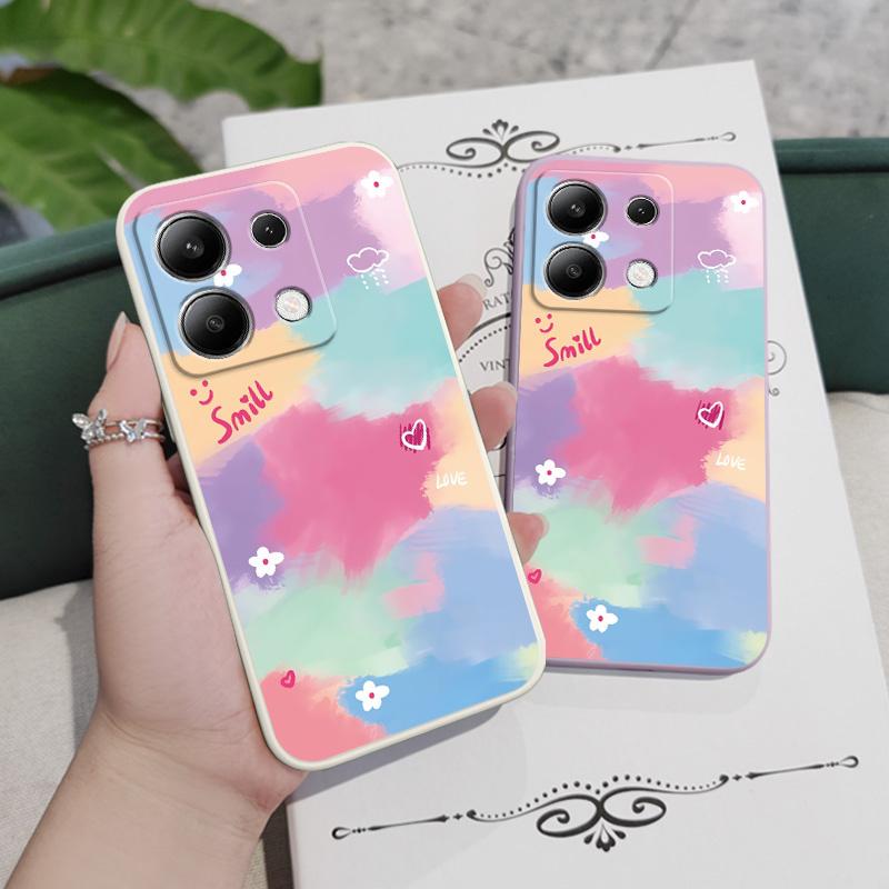 Чехол для телефона «Радужный цветок» для Xiaomi Redmi Note 13 12 12S 11 11S 10 10S 9 9S Pro Plus 4G 5G, чехол из жидкого силикона