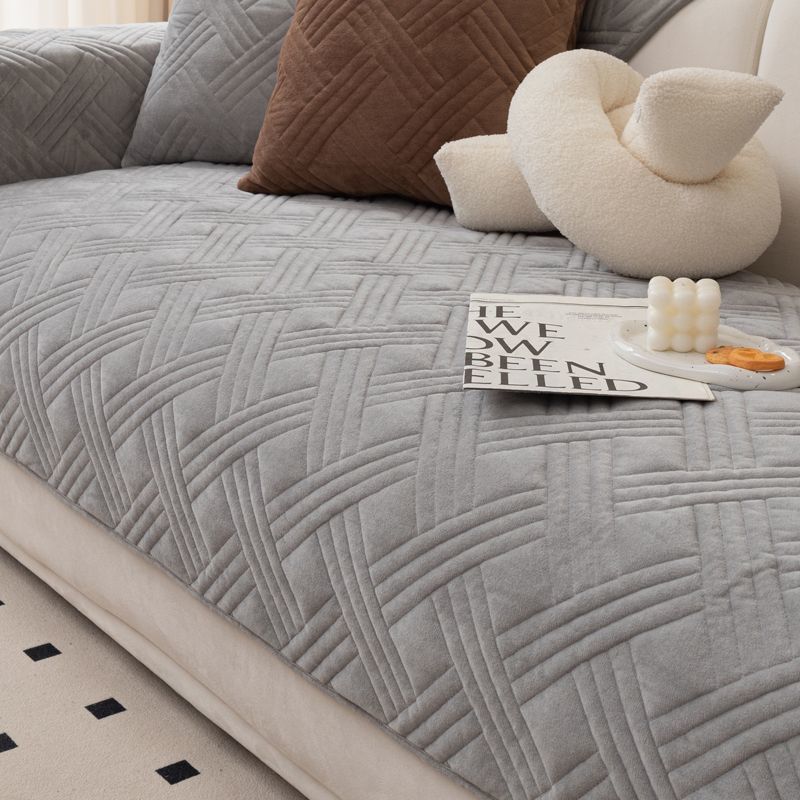 Зимняя плюшевая диванная подушка в скандинавском стиле, простая утолщенная нескользящая высококачественная кожаная подушка для дивана, чехол на спинку, шарф, полное покрытие