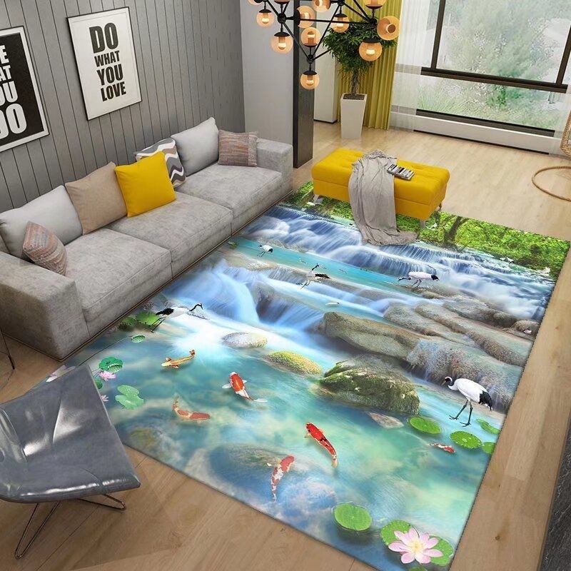 3D морской пляжный ковер для гостиной, спальни, противоскользящий диван, пол, большой декоративный ковер, домашний прихожая, балкон, коврик для ванной комнаты