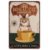 Нет кофе нет рабочего кота металлические знаки любители кошек подарок винтажная табличка металлический человек пещера бар паб клуб кафе украшение дома стены