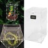 Reptiles Feeding Box Terrarium with Temperature Hygrometer for Spiders Lizards Portable Small Pet Anti-escape Habitat