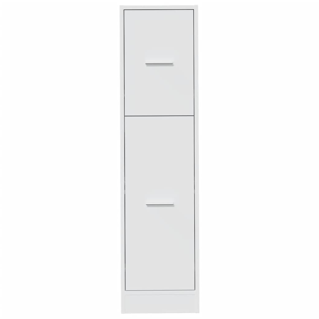 Vidaxl Szafka Apteczna, Biała, 30X41X118 Cm, Materiał Drewnopochodny