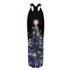 Женский рождественский комбинезон Small Fresh Star Christmas Tree Print Retro Jumpsuit