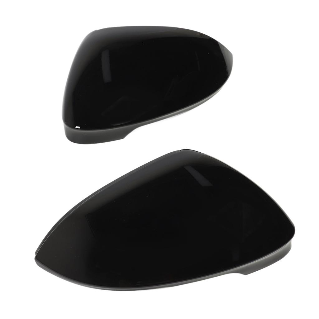 2PCS Rearview Mirror Cover Bright Black Smooth Texture Door Side Mirror Cap Housing Fit For ID3 Mk8 2020+