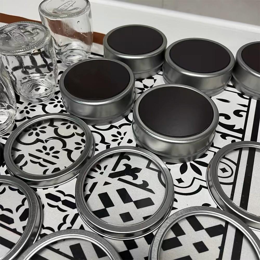 Железные магнитные баночки для специй с наклейками, коробка для порошка, новые запечатанные, коробка для хранения барбекю, для использования на кухне