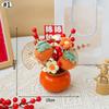 2026 Chinese Wealth Fruit Pot Decoration Chinese New Year Desktop Ornament Spring Festival Gift Decor Blessing Flower Bucket