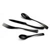 4 Pcs/Set Black Thicken Cutlery Set Stainless Steel Dinnerware Western Tableware Sets Fork Steak Knife Spoons Dinnerware Set