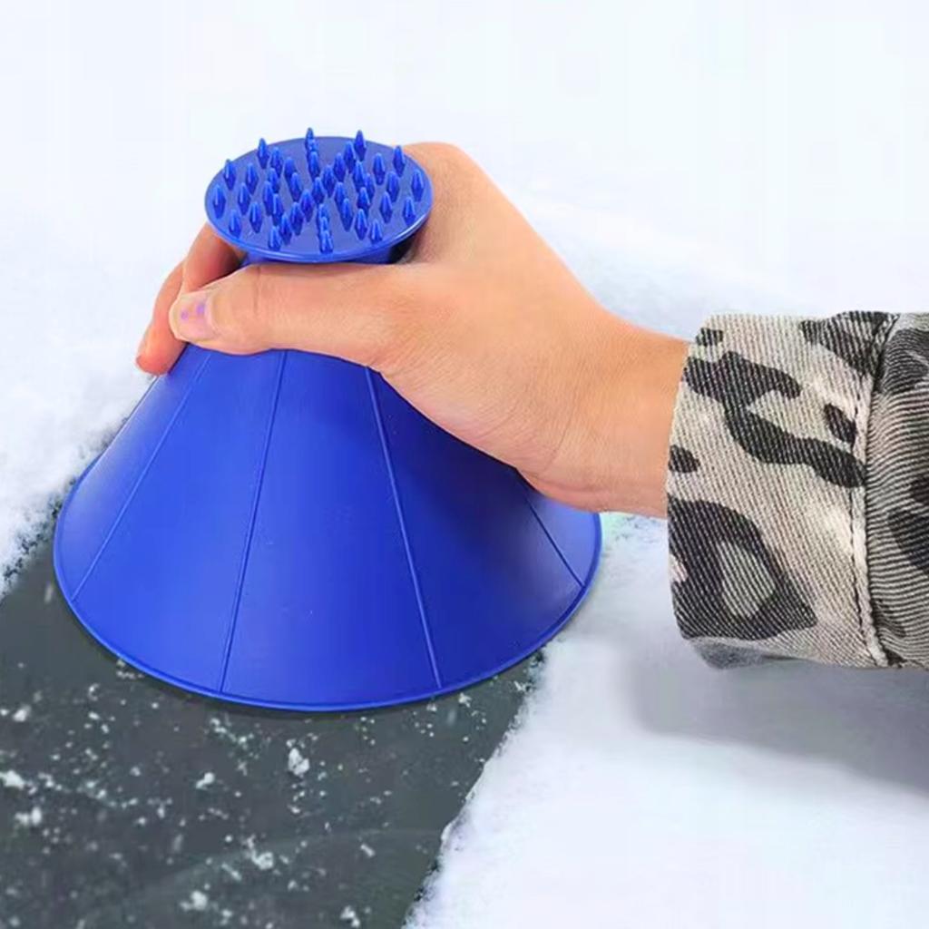 Conical Ice Scraper For Cars 2 In 1 Plastic + Funnel