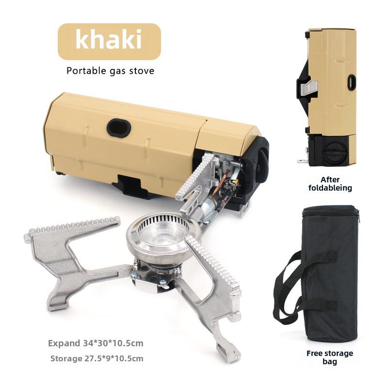 Портативная складная ветрозащитная газовая походная плита с магнитным поджигом