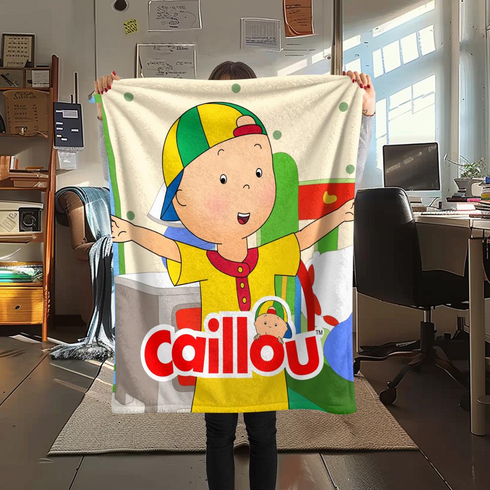 Caillou Print Flannel Blanket, High quality Comfortable for All Seasons, Home Decor, Warmth and Comfort