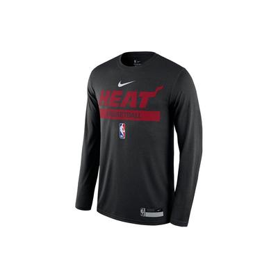 Футболка с длинным рукавом и принтом логотипа Miami Heat, мужская, черная DR6526-010