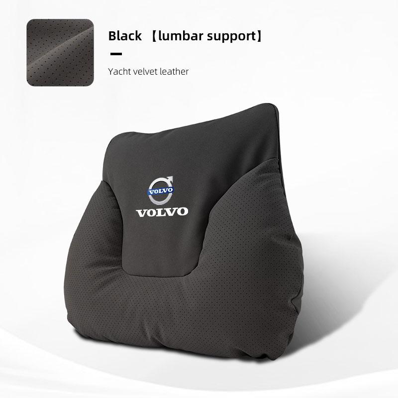 Leather Car Seat Headrest Waist Rest Comfort Neck Pillow Interior For Volvo Rdesign V60 V40 XC90 S60 XC60 V50 S90 XC40 EX90 S80L