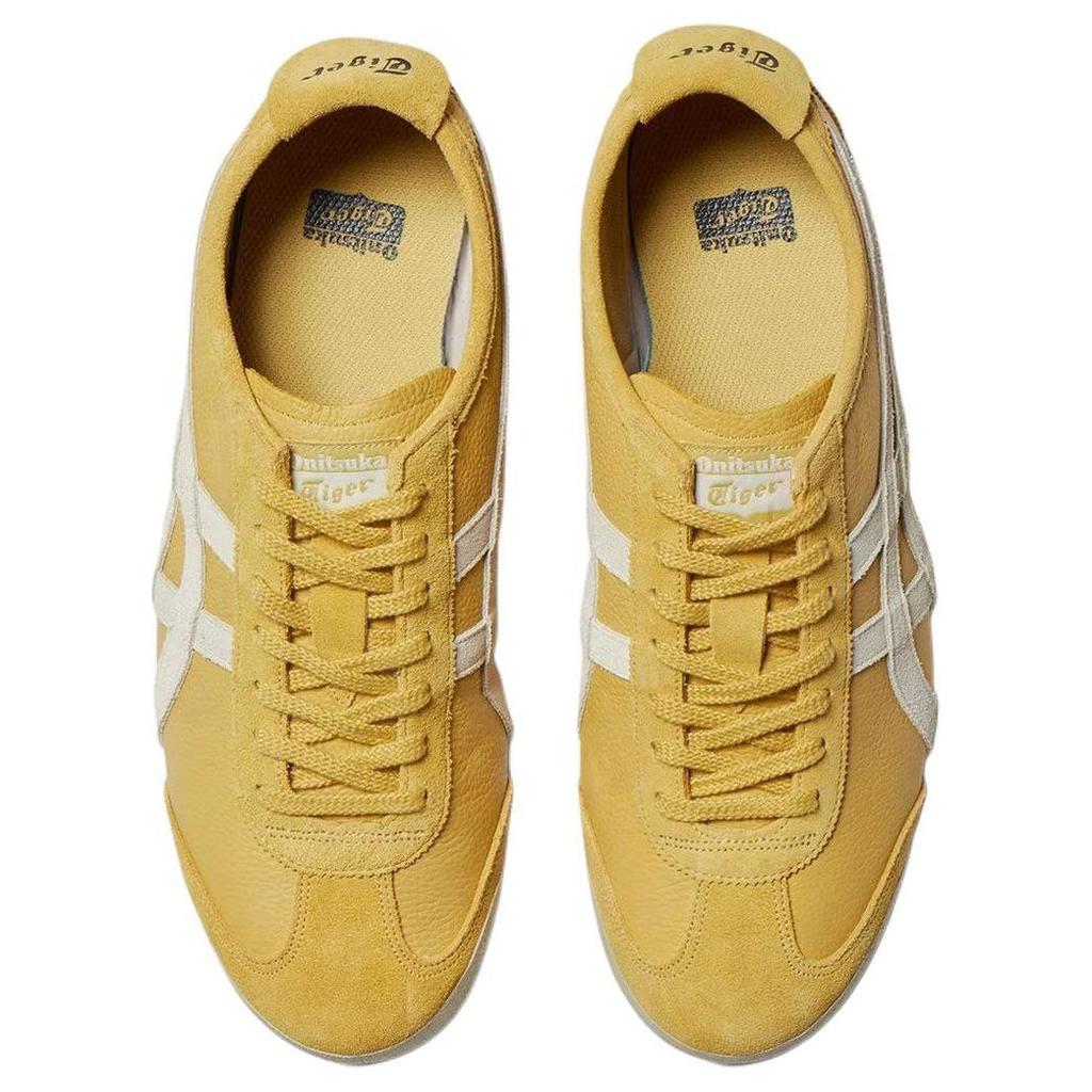 ONITSUKA TIGER MEXICO 66 Нескользящие Износостойкие Низкие Повседневные Кроссовки Унисекс Бежевые Желтые 1183B391-204