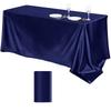 Table Cover Satin Tablecloth Soft Overlay Wedding Satin Large  Bright Smooth Silk Rectangle Christmas Banquet Anniversary Dining Party Table Decor