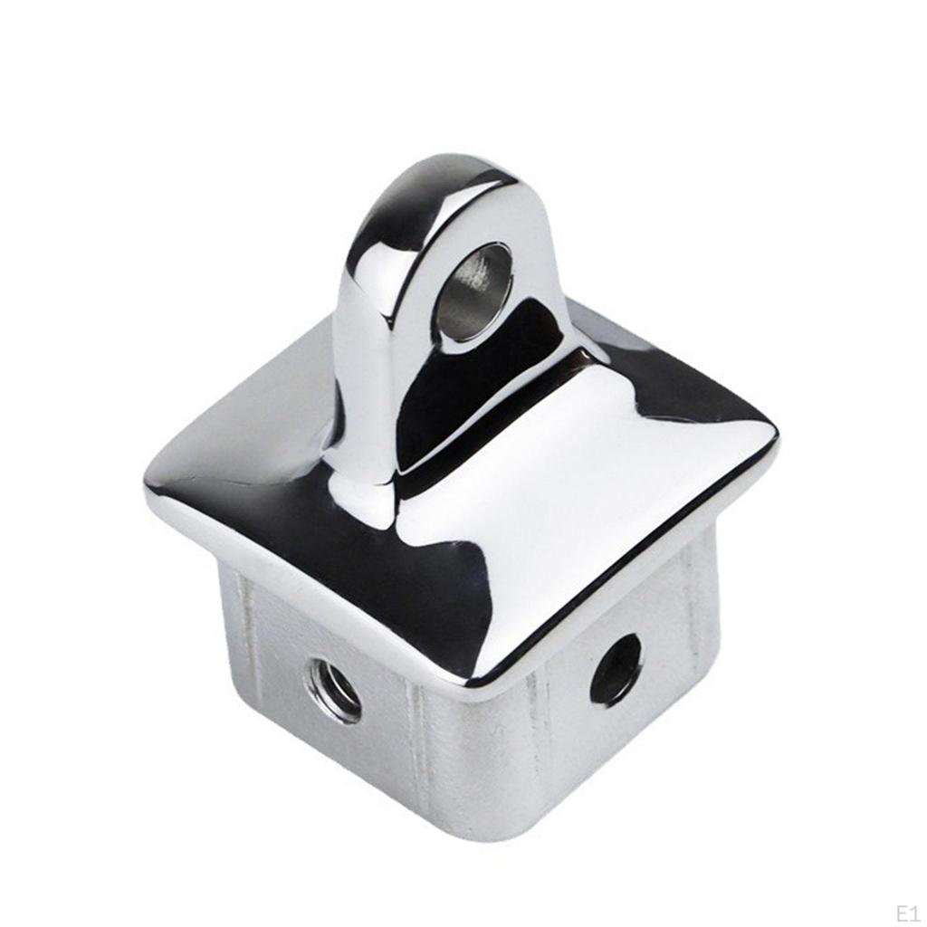 Квадратная верхняя заглушка для глазка, морская фурнитура для бимини, зеркально-полированная фурнитура для раздвижных яхт