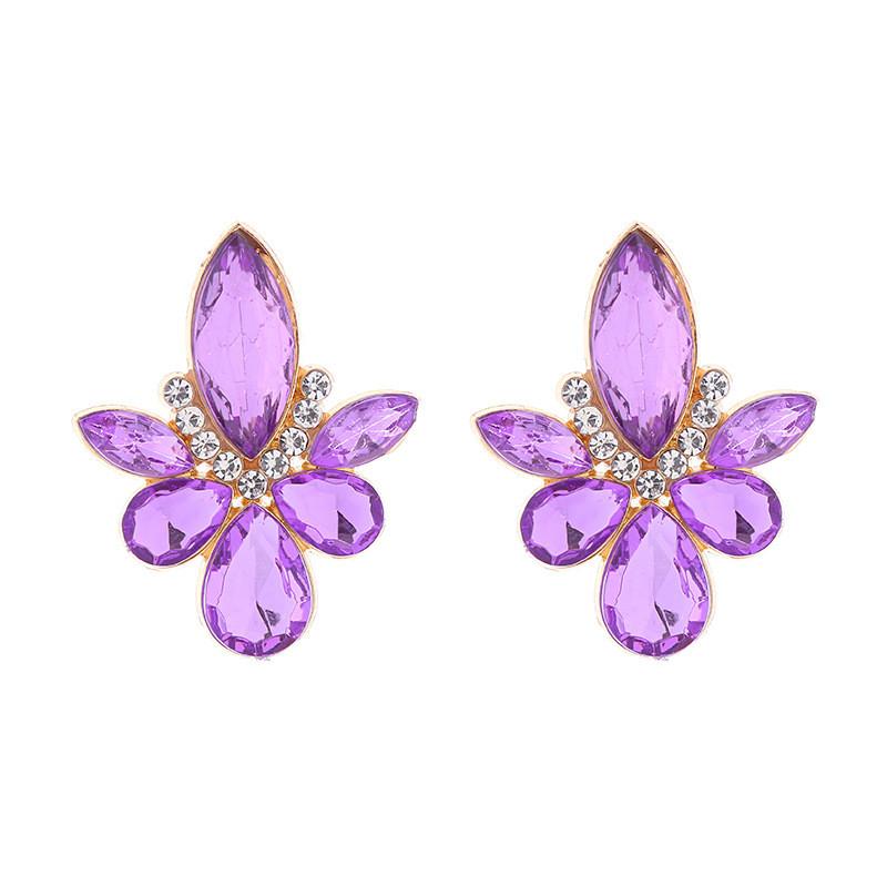 Женские легкие стильные серьги с бриллиантами, модные красочные серьги с кристаллами, серьги-гвоздики, элегантный дворец, роскошь