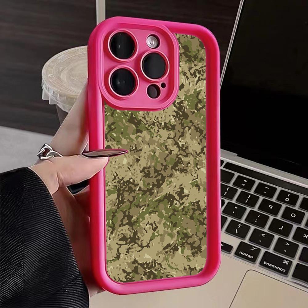 LZ6 камуфляжный силиконовый чехол для iPhone 11 13 14 15 16 Pro Max 7 8 16 Plus 12 mini XS Max XR противоударный чехол на заднюю панель