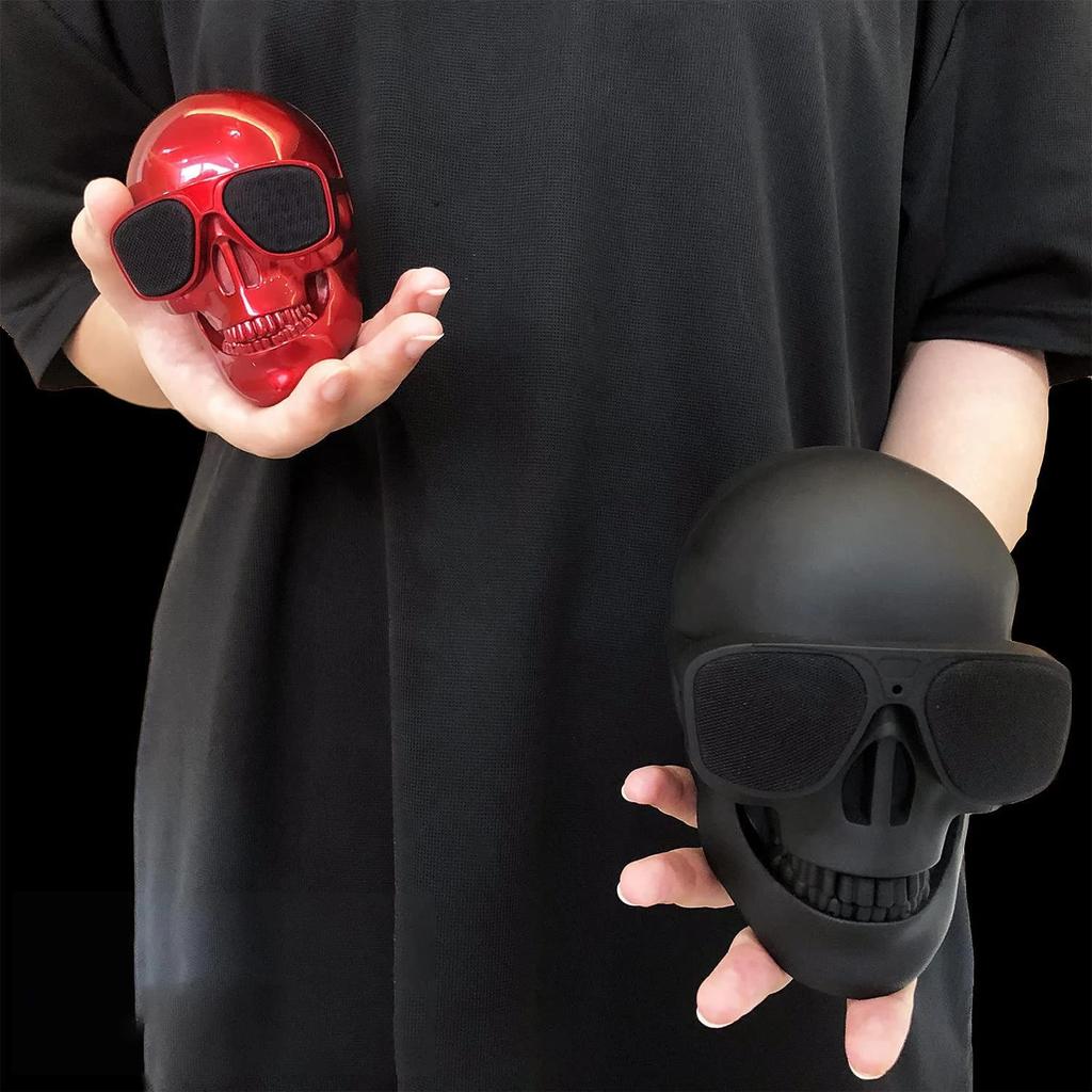 Wireless Bluetooth Skull Speaker Portablem Mini Larage Cool Stereo Sound Unique Enhanced Bass Speakers 5W Audio Music Player 3