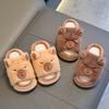 Capybara Slippers Children's Sandals Spring Autumn Linen Floor Shoes Indoor Breathable Home Slippers Anti-slip Cartoon Slippers