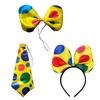 Polka Dot Clown Tie Clown Bow Tie Costume Circus Bow Tie Polka Dot Bow Headband Clown Cosplay Tie Halloween Dress Up