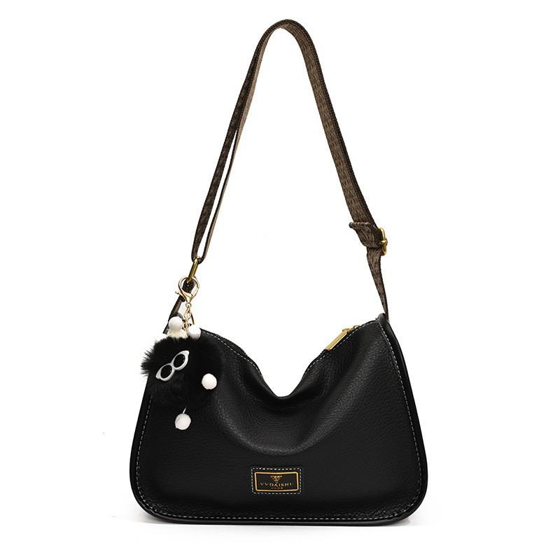 New Simple Commuter Cross-body Female Bag Large-capacity Casual Retro Underarm Shoulder Wide Strap All-match Tote