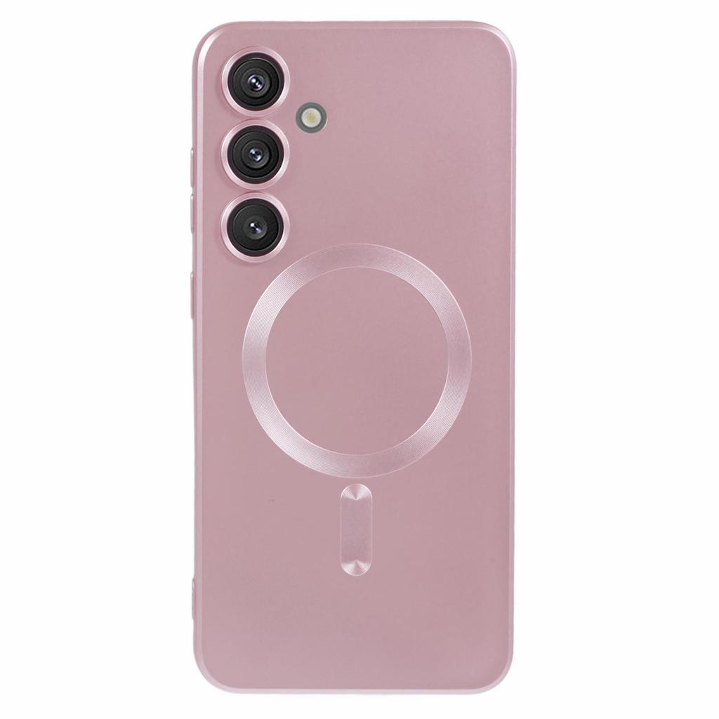 For Samsung Galaxy S24 Slim Case Rubberized TPU Phone Case with Lens Film,Compatible with MagSafe