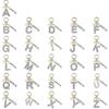 Personalized Custom Engraved 26 English Letters With Diamond Keychain