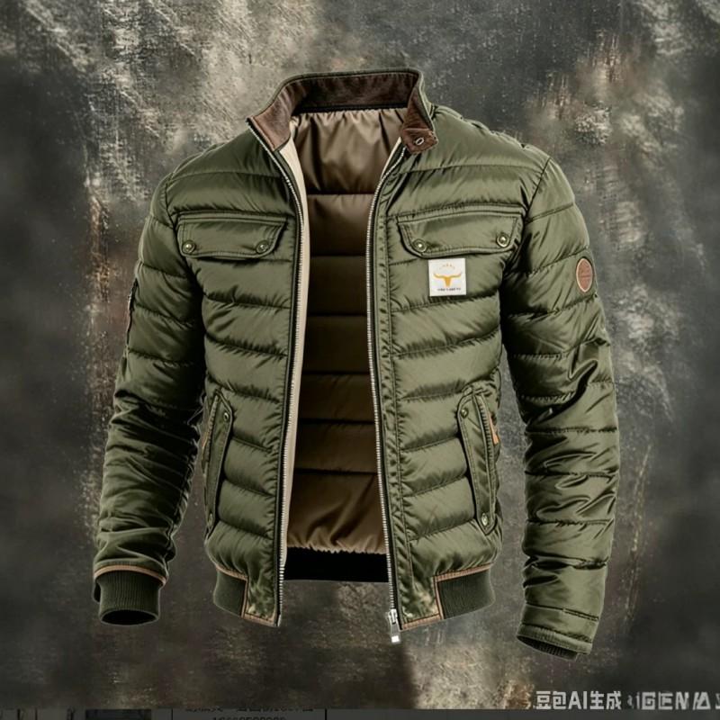 Womens Vintage Quilted Patchwork Warm Zip Outdoor Jacket MG877