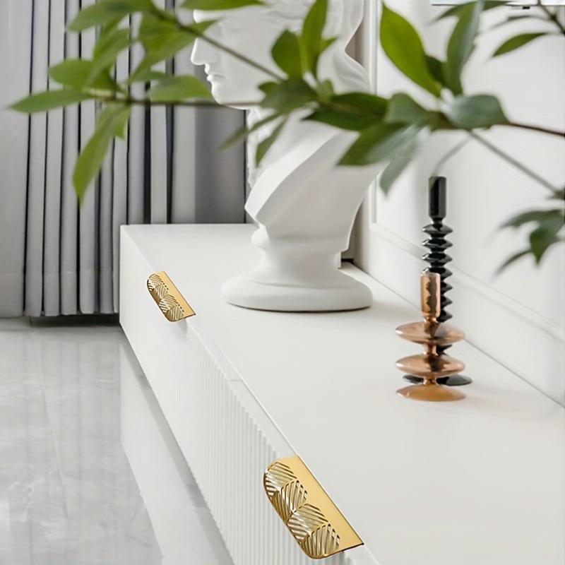 2 шт. латунная кромка, оттягивающаяся назад, монтируемая на палец, скрытая ручка для ящика, изогнутая кромка, невидимая ручка