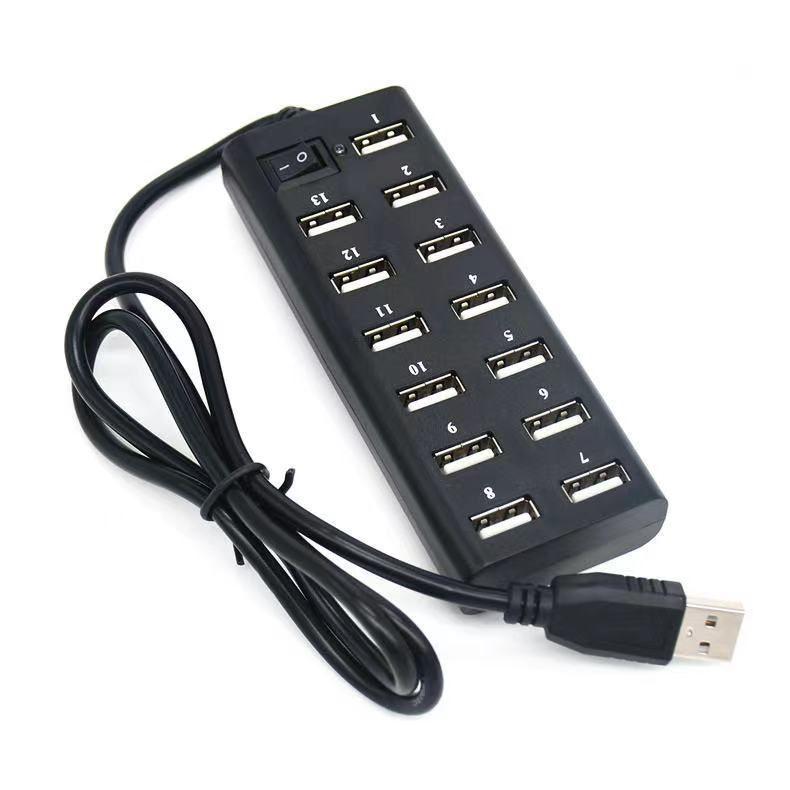 Высокоскоростной многофункциональный USB-хаб на 13 портов и сетевой фильтр