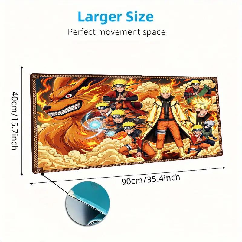 Anime N-NARUTO Color Mouse Pad Large Gaming Table Cushion Non-slip Laptop Tablet Big Mousepad XXL Mat Mini PC Playmat With Lock edge