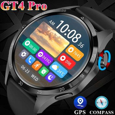 SACOSDING Smart Watch 4 Men Watch 4 Pro AMOLED HD экран Bluetooth вызов NFC мониторинг здоровья Smartwatch 2024 Новые часы GT 4