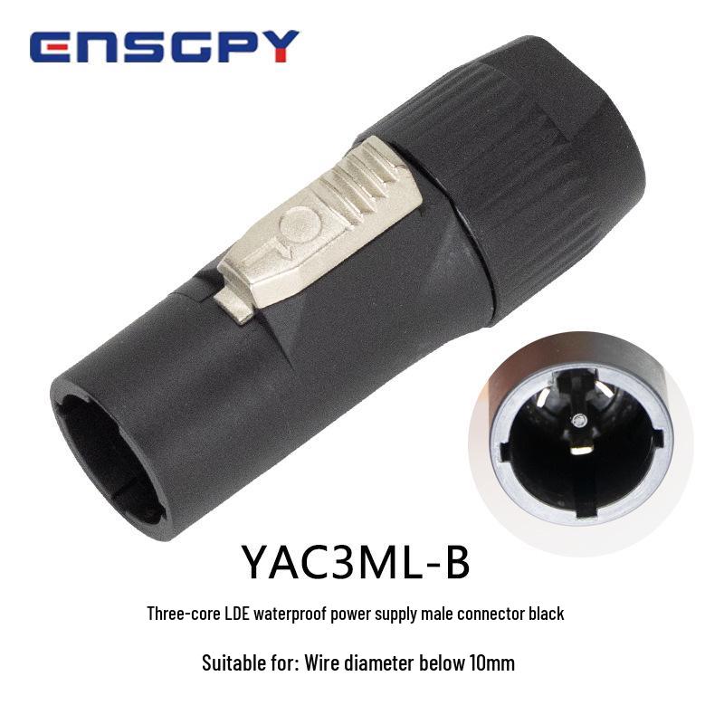 ENSGPY LED Stage Screen Waterproof Power Plug for Aviation Industry Control