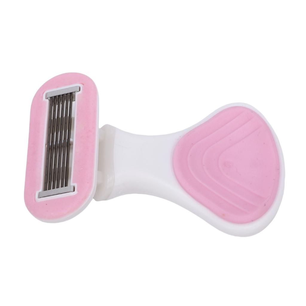 Women Travel Shaving Kit 6 Layer Cutters Portable Travel Shaving Kit with Foldable Non Slip Handle 3 Refills