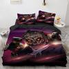Роскошный темно-синий комплект постельного белья Galaxy Twin Full Queen King Size, пододеяльник/пододеяльник, комплект сияющих звезд, звездное небо, пододеяльник