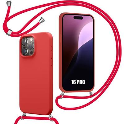 Чехол - BOOLING - для iPhone 16 Pro - Ударопрочный - Ультратонкий - Красный