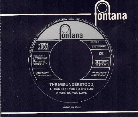 CD MISUNDERSTOOD - I Can Take You To The Sun / Who Do TFCD777 Fontana 1991 Великобритания Рок Б/у