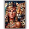 Magician Witch Diamond Painting Diy Jewel Cross Stitch Egyptian Queen Tiger Snake Full Round Diamond Mosaic Rhinestones