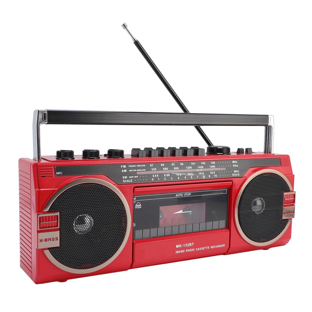 Ретро кассетный плеер, рекордер AM FM SW радио с Bluetooth динамиком, работающий от батареи переменного тока