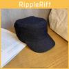 Navy Blue Denim Equestrian Cap With Breathable For Daily Outdoor Activities