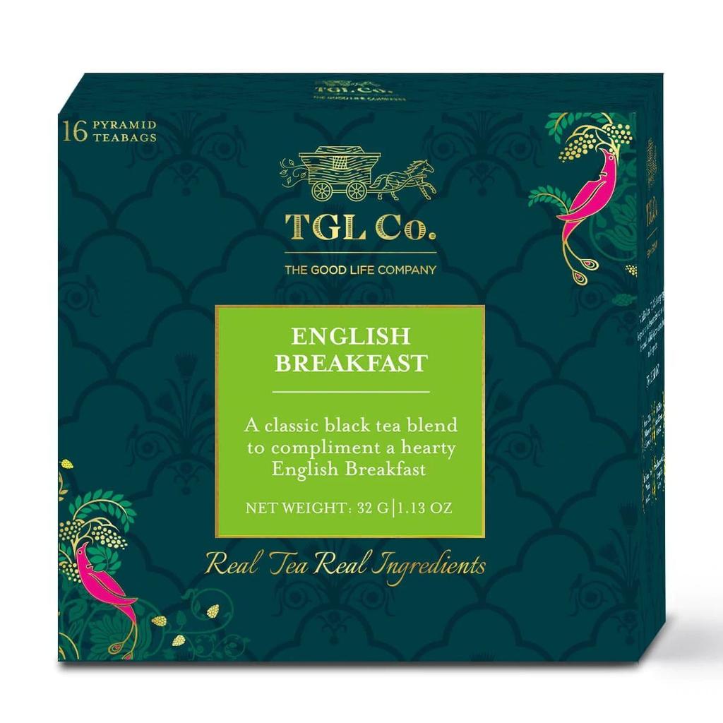 Black Tea English Breakfast (16 Pack, 2 G), English Breakfast Black Tea, TGL Co.