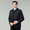 Men's Winter Lapel Cotton Jacket - Thickened Warm Coat for Mid-aged & Elderly