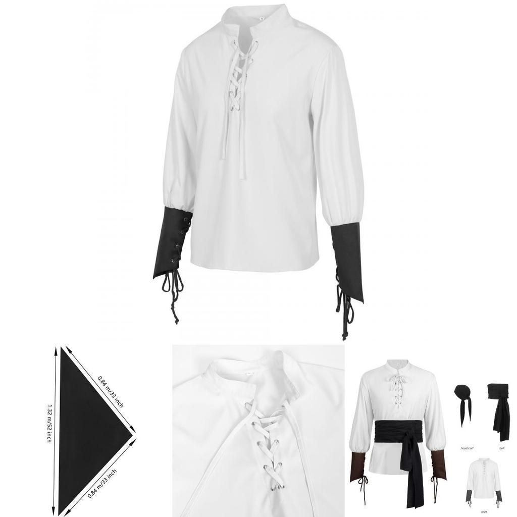 Средневековый стимпанк пиратский топ-жилет для мужчин из полиэстеровой ткани для косплея и на каждый день