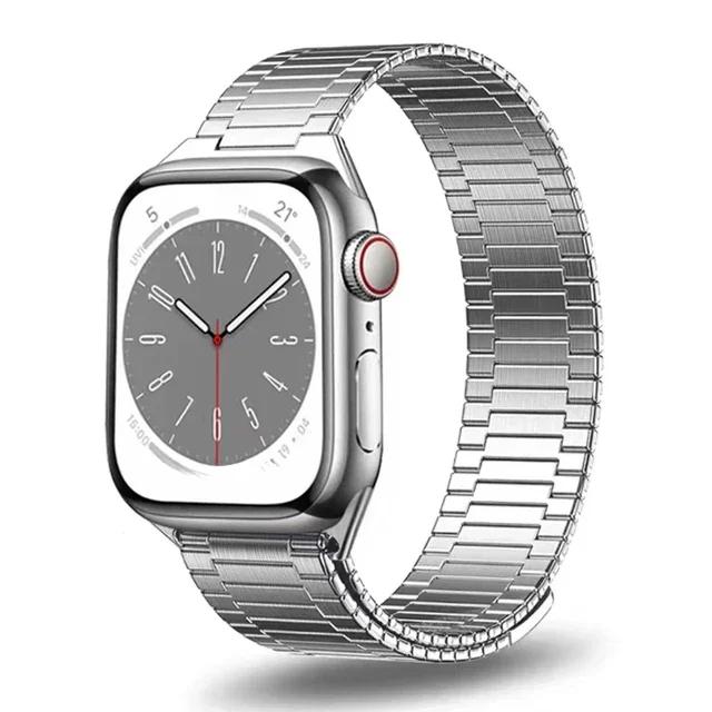 Роскошный магнитный ремешок для Apple Watch 11 10 9 8 Band Ultra 3 2 49 мм 46 44 45 мм Браслет титанового цвета для iWatch 7 se 6 40 41 мм
